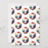 男子クールスポーツサッカー誕生日パーティー 招待状 (裏面)