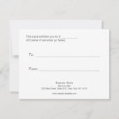 男子クールファッションモダン贈与証書 (裏面)