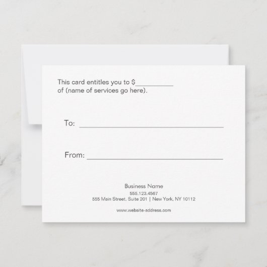 男子クールファッションモダン贈与証書 (裏面)