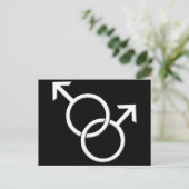 男子ゲイプライドはがき同性ラブカード ポストカード (スタンド正面)