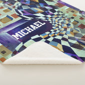 男子サイケデリックの幾何学名アート シェルパブランケット (3/4)