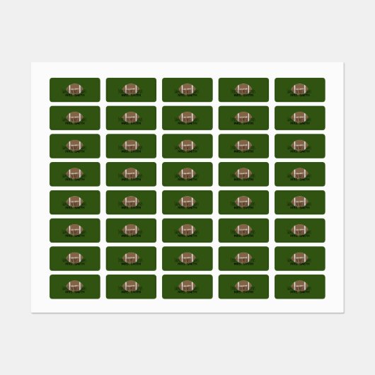 男子サッカーグリーン防水ラベル ラベル (シート)
