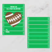 男子サッカースポーツスクール教室バレンタイン ノートカード (正面/裏面)