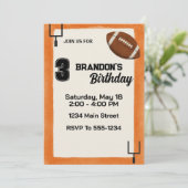 男子サッカースポーツ誕生日パーティー 招待状 (スタンド正面)