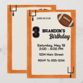 男子サッカースポーツ誕生日パーティー 招待状 (正面/裏面)