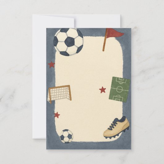 男子サッカースポーツ誕生日会 招待状 (裏面)