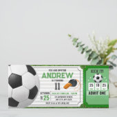 男子サッカーバースデーパーティチケット 招待状 (スタンド正面)