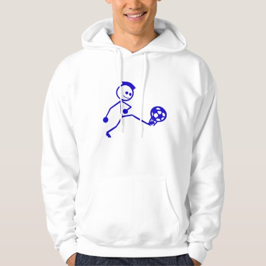 男子サッカーフード付だ パーカ (正面)