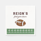 男子サッカー初年度ダウン1回目の誕生日パーティー スタンダードカクテルナプキン (正面)