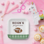 男子サッカー初年度ダウン1回目の誕生日パーティー ペーパープレート (パーティー)