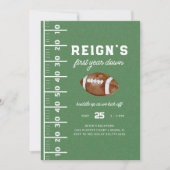 男子サッカー初年度ダウン1回目の誕生日パーティー 招待状 (正面)