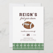 男子サッカー初年度ダウン1回目の誕生日パーティー 招待状 (正面)