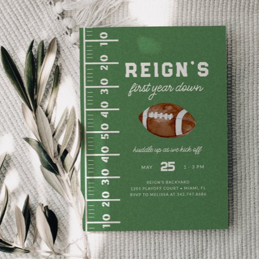 男子サッカー初年度ダウン1回目の誕生日パーティー 招待状