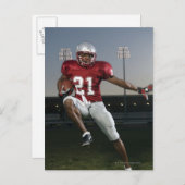 男子サッカー運選手のサッカー ポストカード (正面/裏面)