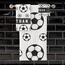 男子サッカー選手の名前&ナンバースポーツファンボール バスタオルセット