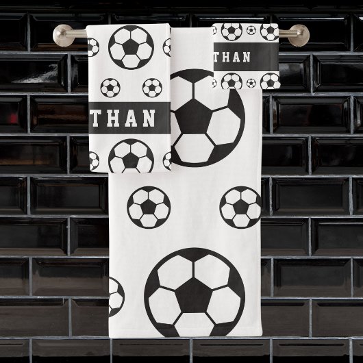 男子サッカー選手の名前&ナンバースポーツファンボール バスタオルセット