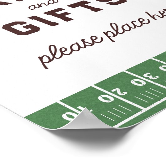 男子サッカー1位バースデーカード+ギフトサイン ポスター (角)