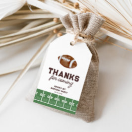 男子サッカー1回目の誕生日タッチダウンのお願い ギフトタグ