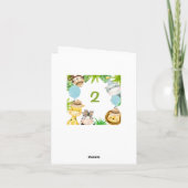 男子サファリジャングル動物誕生日カード カード (裏面)