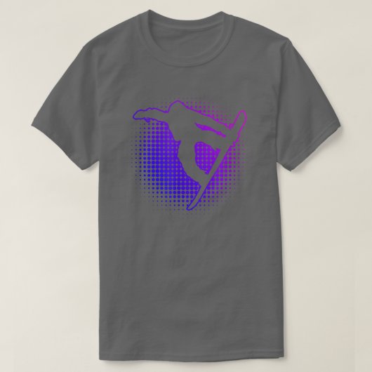 男子スノーボードスノーボード女子ウィンタースポーツ Tシャツ (デザイン正面)
