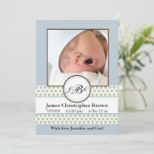 男子セージドット誕生のお知らせ 案内状 (スタンド正面)