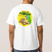 男子チームフロリダのワイシャツ Tシャツ (裏面)