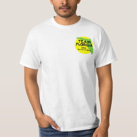 男子チームフロリダのワイシャツ Tシャツ (正面)