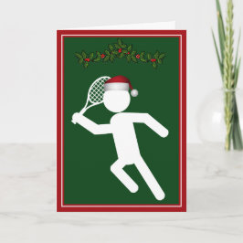 男子テニス選手シンボルクリスマス シーズンカード