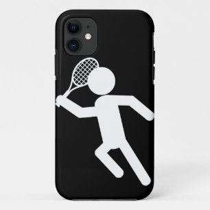 男子テニス選手 – テニスシンボル(黒) iPhone 11 ケース