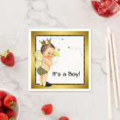 男子ハチの赤ちゃんシャワー スタンダードカクテルナプキン (インサイチュ)