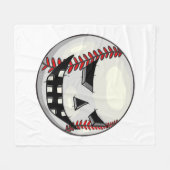 男子ハロウィーンハロウィーンのカボチャのちょうちん野球選手 フリースブランケット (正面(横))