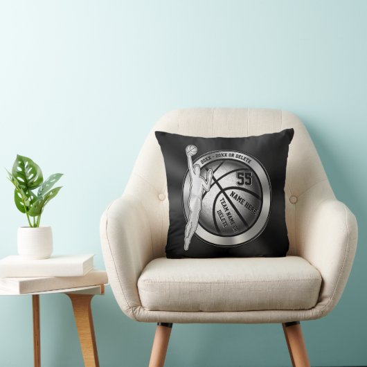 男子バスケットボールアイディアのシニアナイト選手 クッション (椅子)