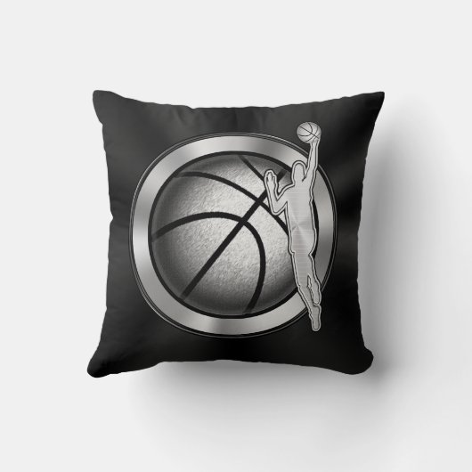 男子バスケットボールアイディアのシニアナイト選手 クッション (裏面)