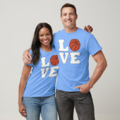 男子バスケットボールLOVEバスケットボールプレーヤーまたはコーチ Tシャツ (ユニセックス)