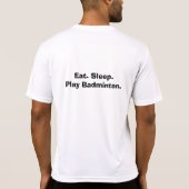 男子バドミントンマイクロ繊維のワイシャツ Tシャツ (裏面)