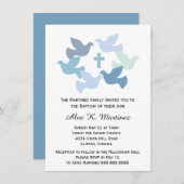 男子バプテスマベビー献身第一の聖餐式 招待状 (正面/裏面)