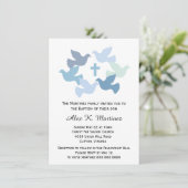 男子バプテスマベビー献身第一の聖餐式 招待状 (スタンド正面)