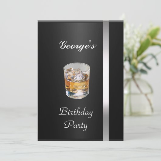 男子バースデーパーティーの招待状 招待状 (スタンド正面)