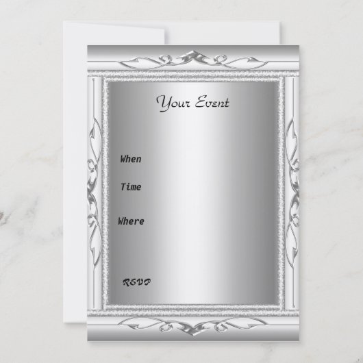 男子バースデーパーティーの招待状 招待状 (裏面)