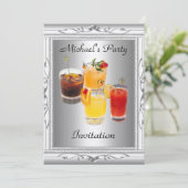 男子バースデーパーティーの招待状 招待状 (スタンド正面)