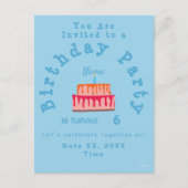 男子バースデーパーティーポストカード招待状HAMbyWG ポストカード (正面)