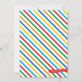 男子パンツとパジャマのチョークボードパーティー 招待状 (裏面)