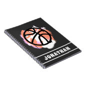 男子パーソナライズされたバスケットボールのグラフィティモダン ノートブック (右側)