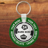 男子パーソナライズされた女子サッカーキーホルダー キーホルダー (正面)