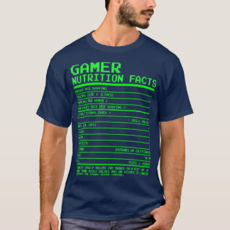 男子ビデオゲームの栄養ファクトtギフト tシャツ