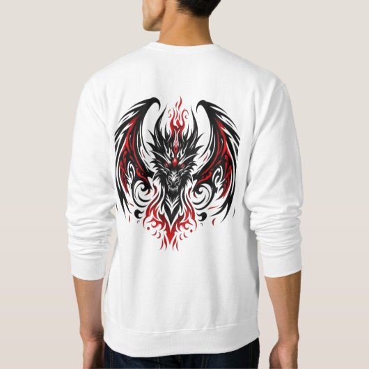 男子ファッション服男子フード付スウェットシ スウェットシャツ (裏面)