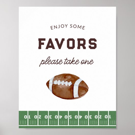 男子フットボール1年連続1回目の誕生日のお祝い ポスター (正面)