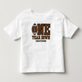 男子フットボール 1歳の誕生日パーティー トドラーTシャツ
