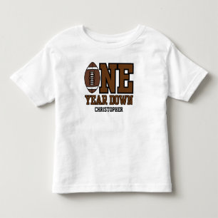 男子フットボール 1歳の誕生日パーティー トドラーTシャツ
