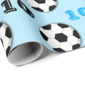 男子ブルーサッカーany年齢パターン ラッピングペーパー (ロールコーナー)